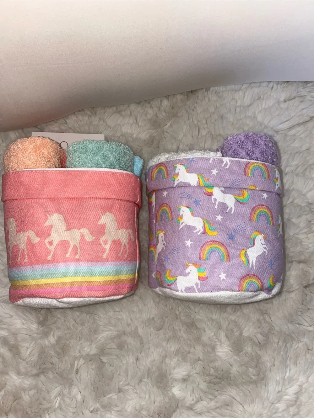 🪸 Bundle of Unicorn Mystic Washcloth Baskets